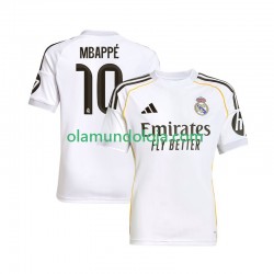 Camisola Real Madrid Mbappé Kylian 10 Homem Equipamento Primeiro 2025-2026 Manga Curta